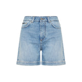 High-waisted denim shorts
