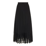 Pleated chiffon midi skirt