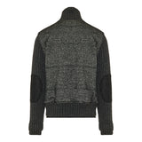 Houndstooth knit padded jacket