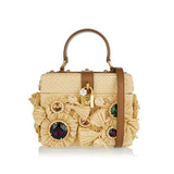 Dolce Box crochet handbag with embroidery