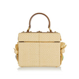 Dolce Box crochet handbag with embroidery