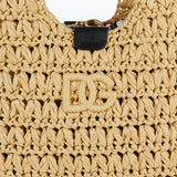 Raffia crochet shopping bag