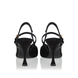 Suede slingback pumps