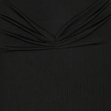Open-back gather-detail long-sleeve mini dress