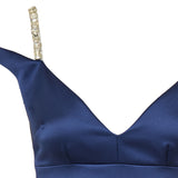 Crystal strap detail midi dress