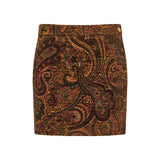 Paisley jacquard mini skirt
