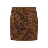 Paisley jacquard mini skirt