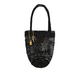 Summer Banana small raffia tote bag