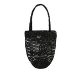 Summer Banana small raffia tote bag