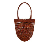 Summer Banana small raffia tote bag