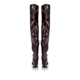 Janis glossed over-the-knee boots