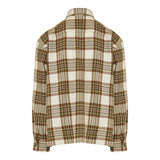 Wool checked oversized shirt