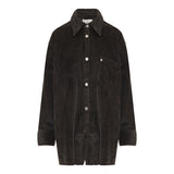 Corduroy patch-pocket shirt jacket