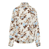 Flower-printed boxy shirt