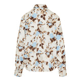 Flower-printed boxy shirt