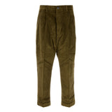 Oversized cotton corduroy carrot trousers