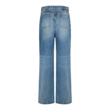 Wide fit cotton jeans