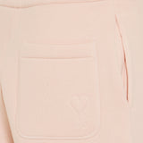 Heart-embroidered side-seam trousers