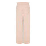 Heart-embroidered side-seam trousers