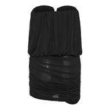 Adelita draped strapless dress