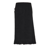 Galla cotton and linen midi skirt