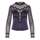 Diem satin and lace top