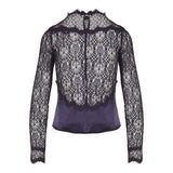 Diem satin and lace top