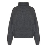 High-neck ribbed knit