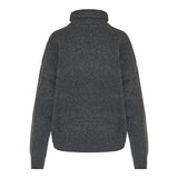 High-neck ribbed knit