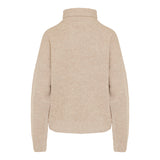 Brooke ribbed merino wool and cashmere turtleneck sweater