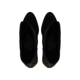 Metallic-toe suede boots