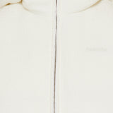 Hooded padded tweed jacket