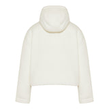 Hooded padded tweed jacket