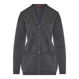 Wool-blend hourglass cardigan