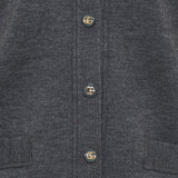 Wool-blend hourglass cardigan