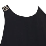 Sleeveless gown with crystal GG detail