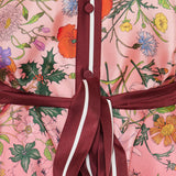 Printed silk twill shirt dress