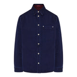 Reversible denim and flannel shirt