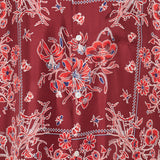 Printed silk twill bowling shirt