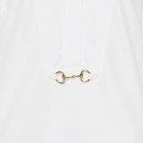 Horsebit cotton poplin shirt