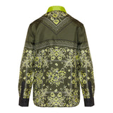 Floral bandana silk shirt