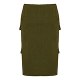 Embroidered cotton canvas skirt