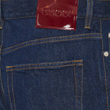 Straight-leg denim jeans