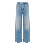 Wide-leg denim jeans