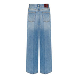 Wide-leg denim jeans