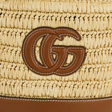 Woven mini bucket bag