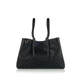 GG Emblem large leather tote bag
