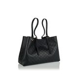 GG Emblem large leather tote bag