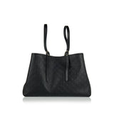 GG Emblem large leather tote bag