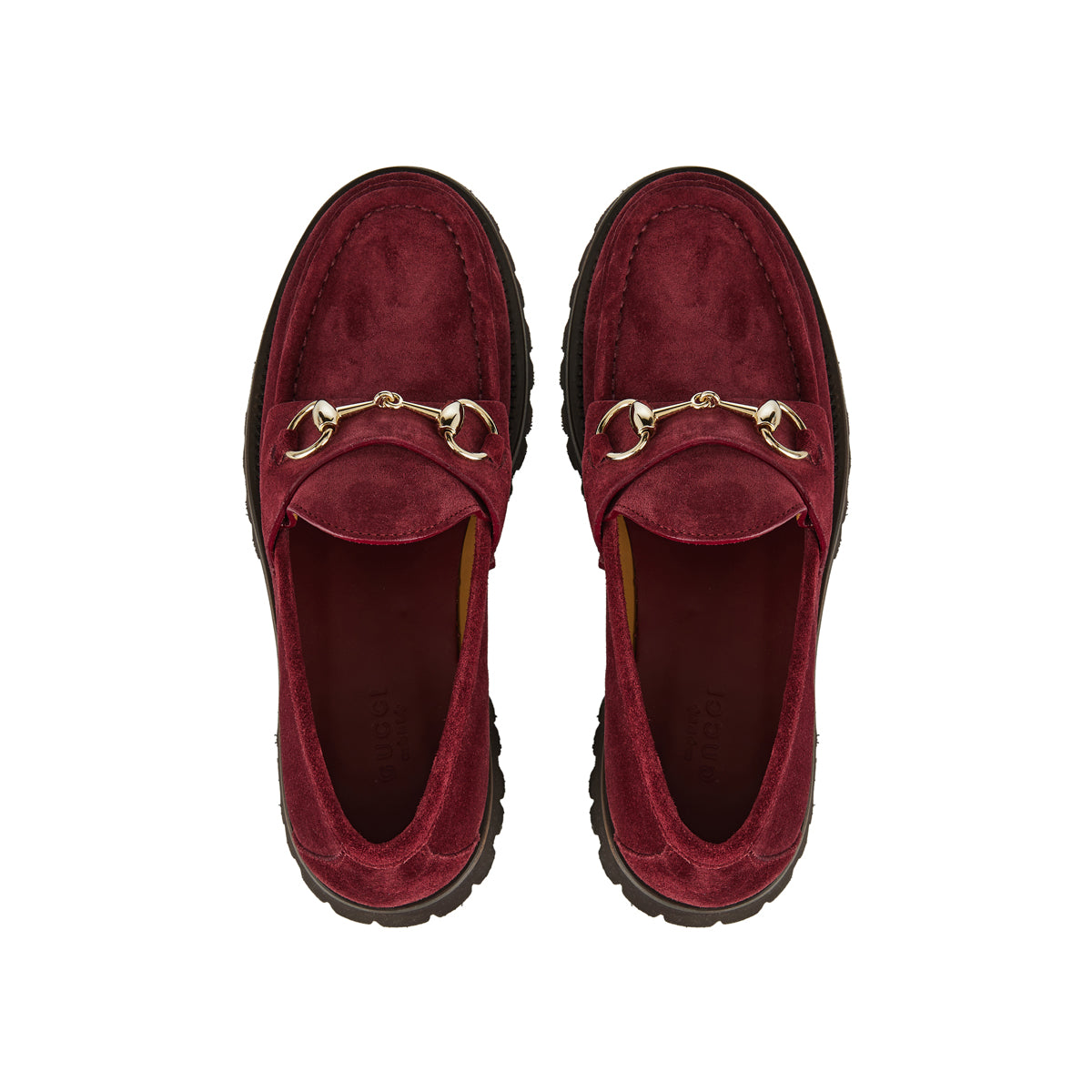 Gucci moccasins in rosso red suede: 100% Authentic $4,300 GUCCI  main image 2